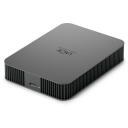 Lacie Внешний HDD 4TB STLR4000400 USB Type-C, 3.2 Gen 1, серый, защита паролем, 5000 Mbit/s