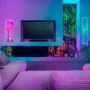 Ziemassvētku eglītei un dekoram viedā LED gaismas virtene Candies pērlītes 100 RGB diodes 6 m 7 W zaļš vads USB-C TWKP100RGB-G Twinkly