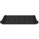 Lanberg riiul 19'' AK-1008-B, 483x315mm, 1U, maksimaalne kandev&otilde;ime 25kg, must