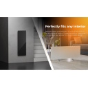 Smart premium infrared and convection heater for up to 30m² 700W 11mm tempered glass panel with Wi-Fi 110×40×4 cm black AGH0004S Aeno