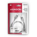 Axagon USB-C į USB-C kabelis 1.5m 60W juodas BUCM3-CM15AB, 2 USB-C jungtys, 3A, 3.2 Gen 1