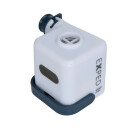 Widget Pump, EXPED, 7640277847330, Weight: 190g, Dimensions: 6.5 x 8.5 x 6.5 cm, Charging Time: 6h, Operating Time: 30min, Battery Capacity: 3600 mAh, Power: 290l/min, Pressure: 4 kPa, Lantern: Low 10 lm, Medium 50 lm, High 100 lm