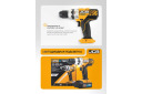 Аккумуляторная дрель JCB JCB-18DD-B-E 18 В 45 Нм без аккумулятора 2 скорости 19+1 настройки крутящего момента
