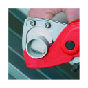 PlastiCut&reg; cauruļu griezējs, Knipex, 90 20 185 SB, 25 mm, hromēts, ar stikla &scaron;ķiedras rokturiem