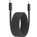 Кабель с подключением USB C к USB C быстрой зарядкой 60 Вт магнитной фиксацией и плетёным покрытием OnWire 60MG C-C 60W Magnet Braided 1 m Черный CND-CCMG60AB15B CANYON