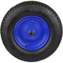Patvarus ratas su gumine padanga karučiui su metaliniu ratlankiu 4.80/4.00-8 6PR su ašimi 140 kg mėlynas G71019 GEKO