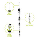 Bird scarer - reflective spirals in silver, 6 pieces BIOOGROD 731025, 2x2.3x30 cm, 10 g