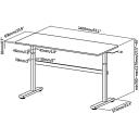 Maclean istu-seisa k&auml;sitsi reguleeritav laud ER-401W, 70-117cm, 140x60cm, 40kg, reguleeritav tugi, komplektis montaažitarvikud