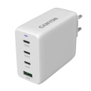 Compact wall charger with GaN technology 100 W total power 3×PD and 1×QC fast charging port CU100ACC EU White CNS-CUW100ACC CANYON