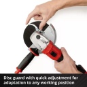 Bezvadu leņķa slīpma&scaron;īna AXXIO 18/150, EINHELL, 4431144, 700 W, 150 mm disks, bezsuku motors, 18 V, 10 gadu garantija