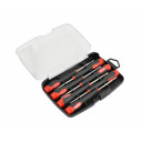 S2 precīzais skrūvgriežu komplekts 7 gab., CrV S2 sakausējums, magnētiskie uzgaļi, ergonomisks rokturis, AW36698, AWTOOLS