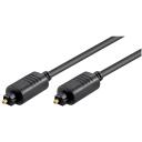 Goobay Optiskās &scaron;ķiedras kabelis 51223, 5 m, TOSLINK - vīrie&scaron;u, 5 mm diametrs, melns