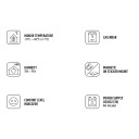 Vidaus elektroninis termometras SOENS 270102, -10°C iki +50°C, drėgmės indikatorius, laikrodis