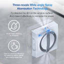 Akende puhastamise robot 5500 Pa imujõuga ja nutika marsruudi planeerimisega valge WINBOT W2 PRO OMNI Ecovacs