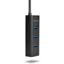 Axagon USB centras HUE-S2B 4 USB 3.0 prievadai, 30 cm laidas, 2A įkrovimas, matinė korpusas