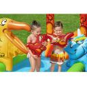 Bestway Надувная игровая площадка 7352168, 241 см x 140 см x 137 см, 190 л, ПВХ, дизайн динозавров, горка, игра с Трицератопсом