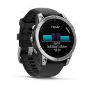 Garmin Fenix E multisporta GPS viedpulkstenis 47mm AMOLED 1.3" 416x416 Wi-Fi skārienekrāns nerūsējo&scaron;ā tērauda ietvars