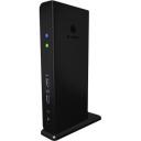 Raidsonic ICY BOX dokstacija IB-DK2241AC, strāvas adapteris AC 120/230 V, 2x USB 3.0, HDMI, DVI-I, Gigabit LAN