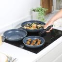 Russell Hobbs cep&scaron;anas panna komplekts RH03293EU7, 20cm, 24cm, 28cm, noņemams rokturis, krēslas akmens, zilā marmora pārklājums