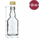 &ldquo;Maluch&rdquo; 50 ml pudele ar skrūvējamu vāciņu BROWIN 631050, &Oslash;18 mm, stikls, 10 gab.