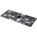 Endorfy hiirepad Crystal Black XL EY6B008, 900mm, 400mm, must, hall, valge, kangas, kumm, &otilde;mmeldud servad, niiskuskindel