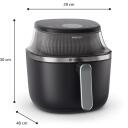 Philips kar&scaron;to oro keptuvė NA322/00, galia 1400 W, talpa 4.2 L, spalva Juoda/Kvarcas, jutiklinis valdymas, LED ekranas