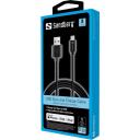 Sandberg USB kabelis 441-39, 1m, Lightning, USB A, melns, 1 gab.
