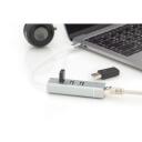 Digitus USB-C dokkija DA-70253, 3xUSB 2.0, RJ45 Fast Ethernet, plug-and-play, &uuml;hilduv Windows, Mac, Chrome