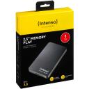 Intenso HDD 6021460 1TB, 2.5", USB 3.2 Gen 1, 5400 RPM, lugemise kiirus 85 MB/s, kirjutamise kiirus 75 MB/s, must, toitekaabel