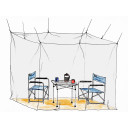 Klasiskā moskītu tīkls, 2 personām, 8 stiprinājuma punkti, R500260, BasicNature