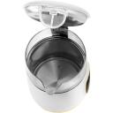 Adler Kettle with LED Display AD 1305wg, 2200 W, 1.7 L, Plastic, 360&deg; rotational base, White/Gold