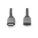 Digitus pikenduskaabel DB-300230-010-S, 1m, 5Gbit/s, 60W, USB Type C M, USB Type C F, CU, 4K@60Hz