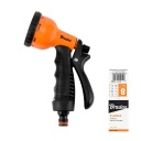 Melnās līnijas 8 funkciju plastmasas smidzinātājs, BRADAS, ECO-4480, ergonomisks rokturis, ātra savienojamība