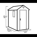 Dārza šķūnis Darwin 4x6 KETER 29209417939 125.8x184x205cm pelēks