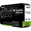 Asus Graafikakaart TUF-RTX5080-O16G-GAMING 16GB GDDR7, PCIe 5.0, 7680x4320, 3 ventilaatorit, RGB valgustus
