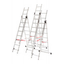 ALUMINIUM TRIPLE SECTION MULTI-PURPOSE LADDER 3x8 150kg AW23080 AWTOOLS