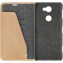 Krusell Sunne 2 Card Foliowallet 61239, 14cm (5.5), Rahakott, Kude, Nahk, Bež, Monotoonne, Sony, XPERIA L2, 2 kaardi taskut