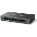 Mercusys Darbo komutatorius MS108GP, 8x 10/100/1000 Mbps, 7 PoE+ prievadai, 65 W, Valdomas, Metalinis korpusas, Plug and Play