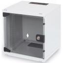 Digitus Serveru skapis DN-10-SET-1, 10", 6U, pelēks, 30kg, 8 portu slēdzis, plaukts, plāk&scaron;ņu panelis, rozetes