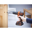 18V gręžtuvas ir priedai 2x1.5Ah 400mA 78 priedų rinkinys dėžėje BCKSB04-QW BLACK DECKER