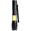 Esperanza Dione Melna Rokas lukturis LED EOT070, 15cm, 135g, 3W, 2500lm, 2 lampas, 4 gaismas režīmi, ūdensizturīgs, ar zoom