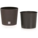 Prosperplast Gėlių vazonas Rato 7899978, 250mm, 220mm, 7.5L, apvalus, rudas, plastikas
