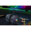 Onikuma žaidimų ausinės X15 PRO Cat Black, 50mm, 15&Omega;, 102dB, 2m, USB + 3.5mm, ergonomi&scaron;kos, RGB ap&scaron;vietimas