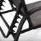 Dārza mēbeļu komplekts DAKOTA galds, 2 krēsli ar regulējamu atzveltni un 2 kāju tumbām, sēdvieta: pelēks tekstils, melns 19373 HOME4YOU