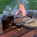 200 ml lameda klaaspudel keeratava korgiga BROWIN 631411, 10 tk.