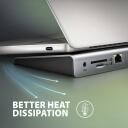 Axagon dokkimisjaam HMC-4KX3, 3x USB-A, 2x HDMI, DP, RJ-45, SD/microSD, audio, PD 100W