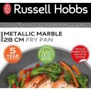Russell Hobbs Praepann RH028001EU7, 28cm, Must, Alumiinium, Mitte kleepuv, Sobib elektrilistele, gaasilistele, halogeenilistele