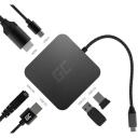 Green Cell USB centrinis AK61, 4xUSB 3.0, HDMI, RJ45, USB-C PD, 60g, sidabrinė spalva