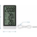 Soens elektrooniline termomeeter anduriga, 270109, siseruumide temperatuur 0&deg;C~50&deg;C, v&auml;lisruumide temperatuur -20&deg;C~70&deg;C, valge