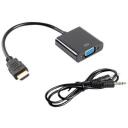 Lanberg HDMI, Mini Jack 3.5 mm, VGA Adapter | AD-0017-BK | 20 m